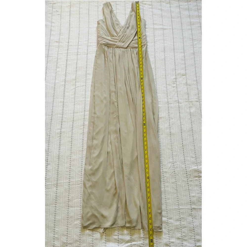 Dressy Collection Draped Chiffon Formal Sleeveless Front Slit‎ Maxi Dress Size 6